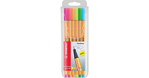 STABILO 6er-Pack Fineliner »Point 88 neon«