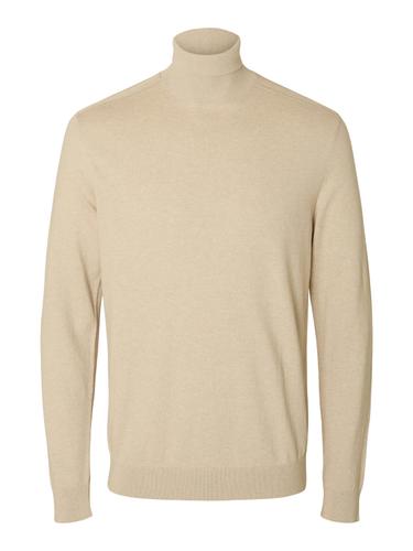 SLHBERG ROLL NECK NOOS XXL Normal geschnitten - Oatmeal