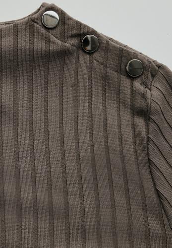 Shirt mit Knöpfen Braun 38