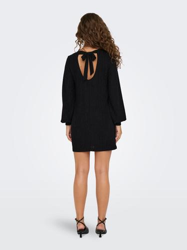 ONLCAROL L/S GLITTER BOW DRESS JRS Schwarz S