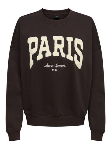 JDYMESA L/S O-NECK EMB SWEAT JRS NOOS L Normal geschnitten - Ganache