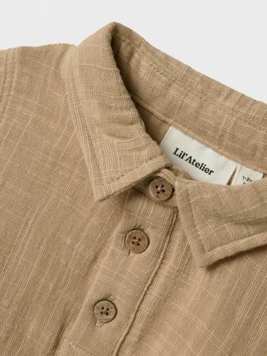 NBMDAWSON SS LOOSE SHIRT LIL 56 Locker geschnitten - Taos Taupe