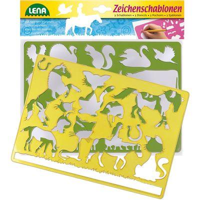 Lena - Pre School - Zeichenschablonen Pferde und Katzen