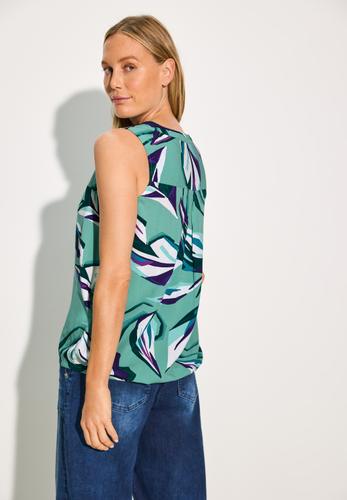 Gemusterte Bluse M - Adriatic Green