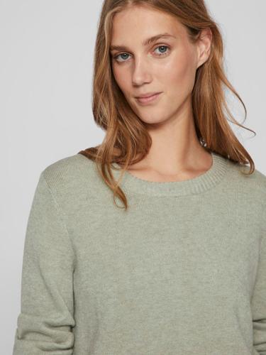VIRIL O-NECK L/S  KNIT TOP - NOOS L Normal geschnitten - Oil Green
