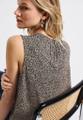 Top mit Leo-Muster Beige 36