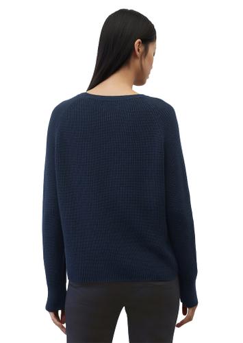 Rundhalspullover loose Blau XS