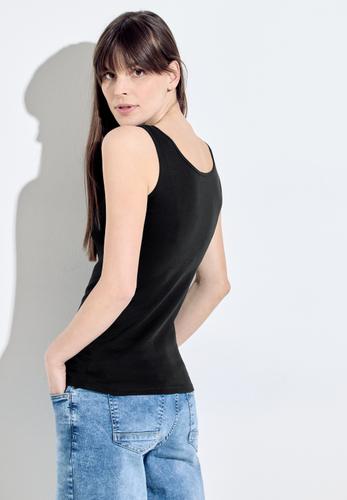 Top in Unifarbe M - Black