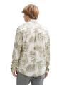 Relaxed Fit Hemd mit Leinenanteil XL Relaxed Fit - White Green Watery Palm Print