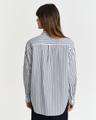 Relaxed Fit Popeline Bluse mit Streifen 38 - Evening Blue
