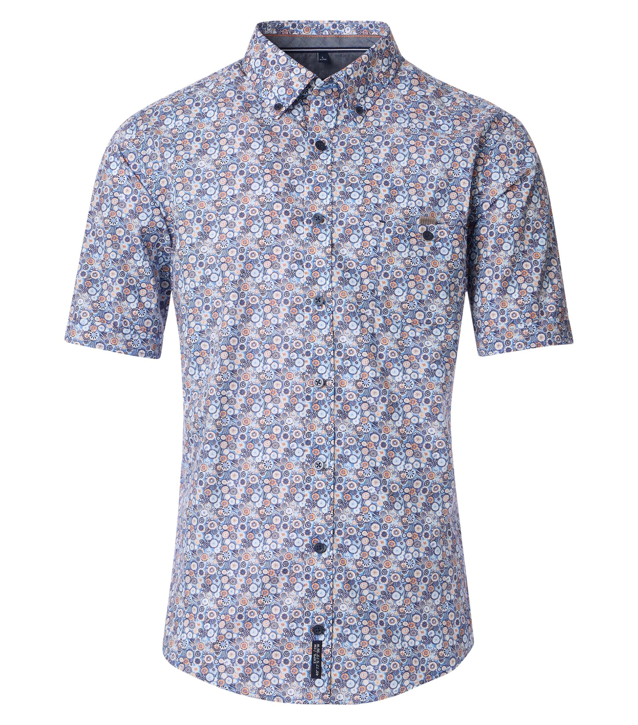 Freizeithemd Kurzarm XXL Casual Fit Short - Blau