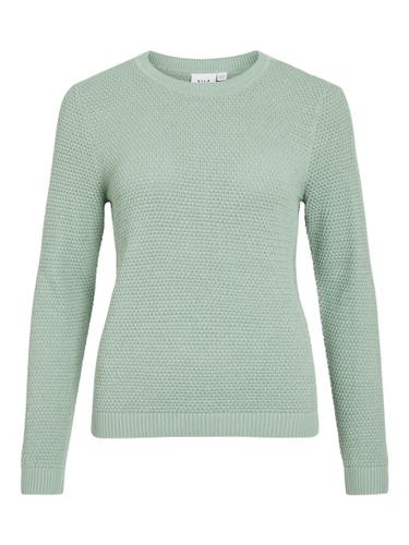VIDALO O-NECK L/S KNIT TOP- NOOS M Normal geschnitten - Blue Surf