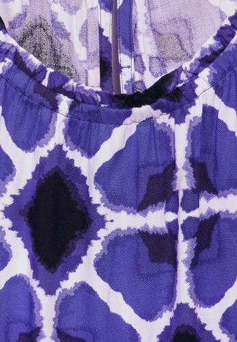 Viskose Print Kleid 34 - Violet Blue