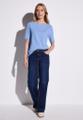 T-Shirt mit Struktur Blau 38