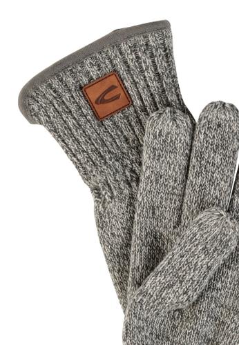 Melierte Strickhandschuhe mit warmen Futter Grau L