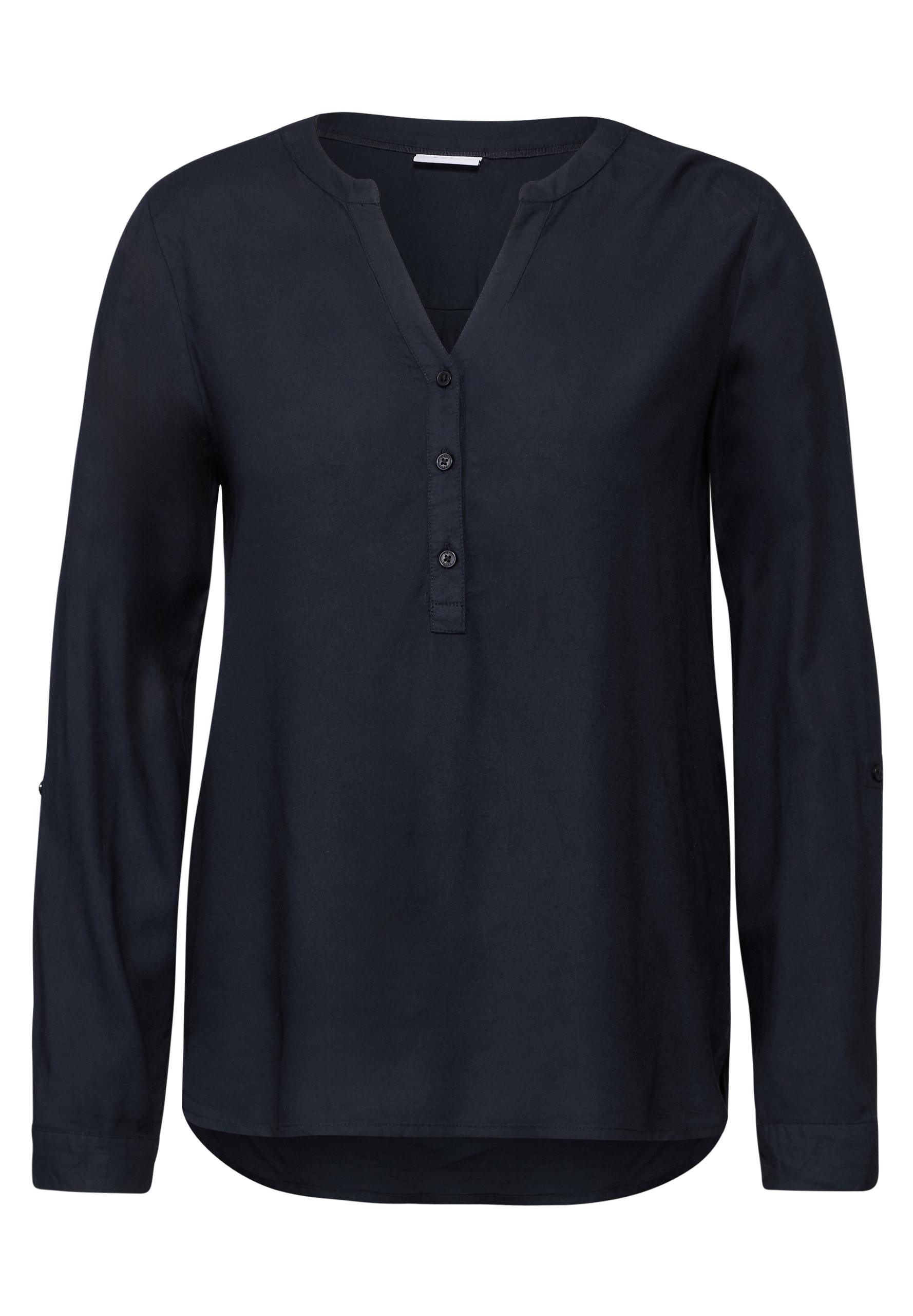 Bluse in Unifarbe S - Universal Blue