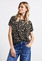 Shirt mit Leo-Muster 36 - Black