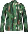 Langarmshirt mit Kelchkragen 46 Figurumspielend - Treetop Green Gemustert