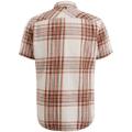 Short Sleeve Shirt Ctn Slub Check Rosa XXL