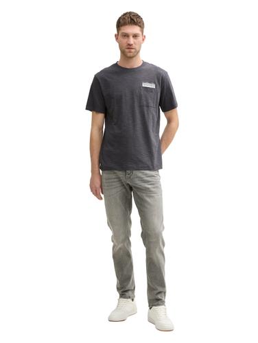 T-Shirt mit Brusttasche L Regular Fit - Tarmac Grey
