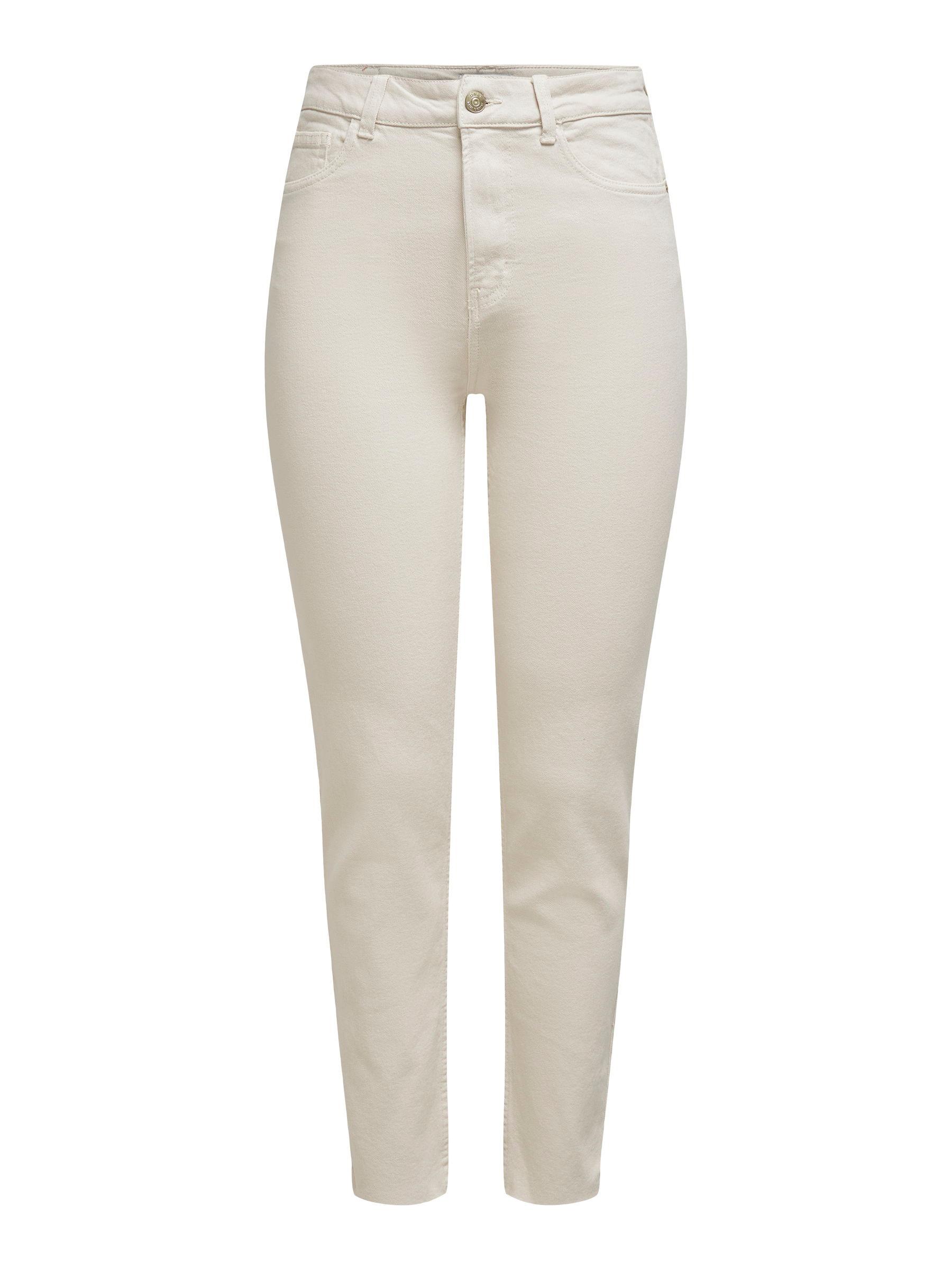 ONLY ONLEMILY LIFE HW ST RAW CRPANK COL NOOS 3267002 ecru - Beige / 32/34