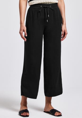 Wide Leg Hose Schwarz 44/7/8 Hosen
