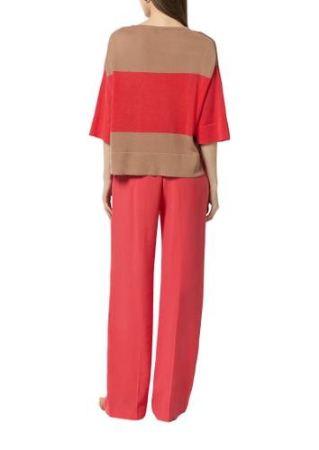 Strickpullover S - Braun|rot