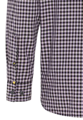 Vichy Karohemd aus reiner Baumwolle L Regular Fit - Lilac