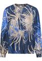 Bluse Twill Langarm 36/Langarm LOOSE FIT - Azurblau