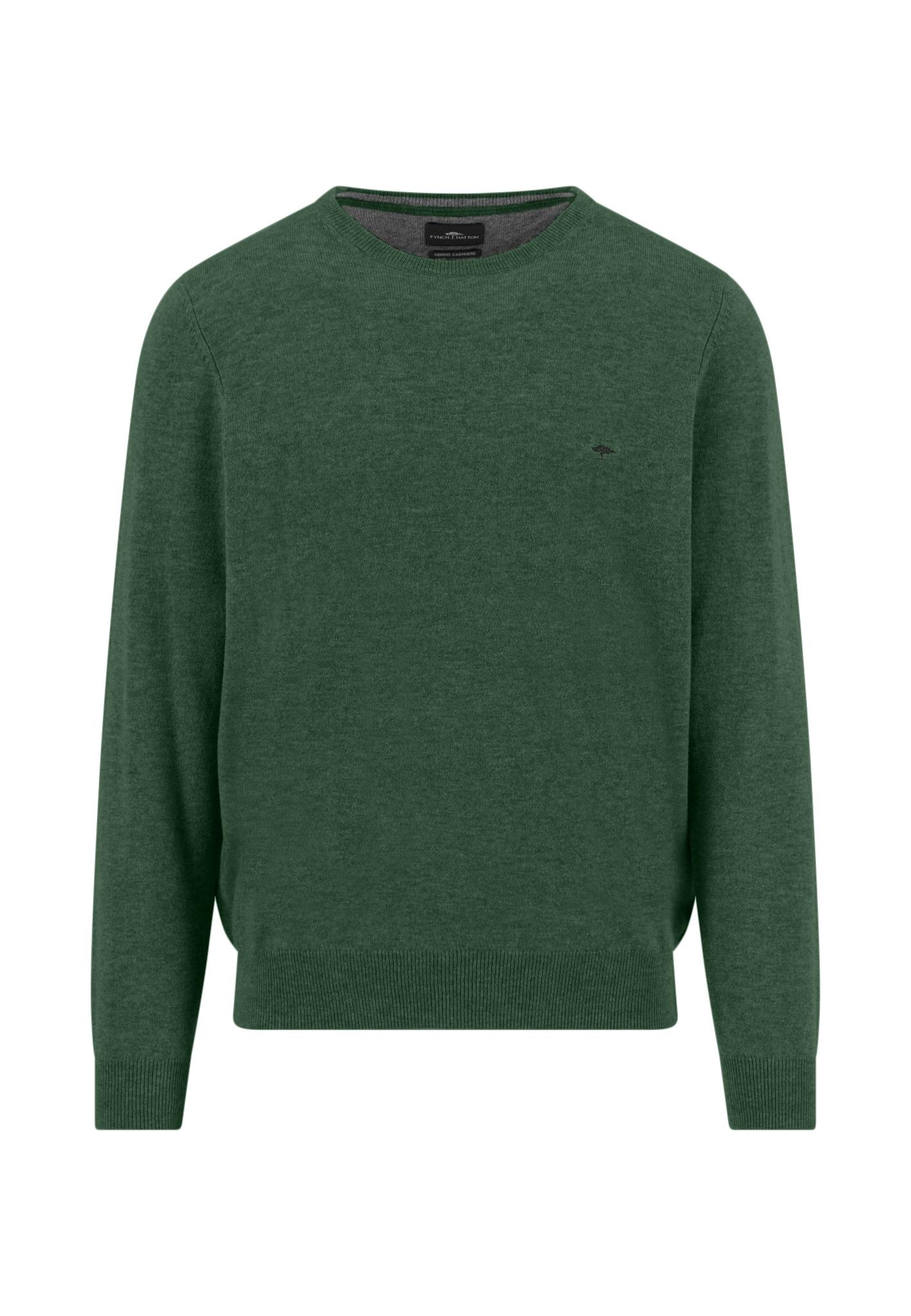 O-Neck, Merino Cashmere XL Casual Fit - Dark Leaf