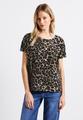 Shirt mit Leo-Muster 36 - Black