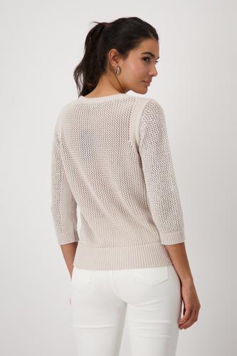 Strickpullover mit Schmuck 36 - Warm Sand