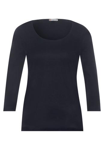 Basic T-Shirt mit 3/4 Arm 42 - Deep Blue