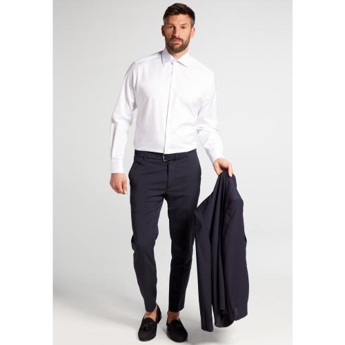 Cover Shirt Twill Langarm 40/Langarm - 65cm MODERN FIT - Weiß