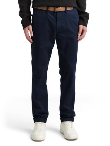 Slim Fit Chino Hose mit Gürtel 31/32 Slim Fit - Sky Captain Blue