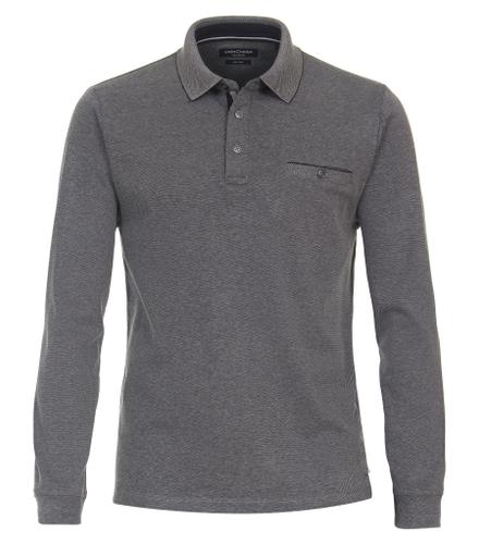 Polo-Shirt Langarm gestreift 3XL - Blau