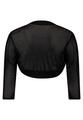 Bolero-Jacke 38 Figurnah - Schwarz/silber