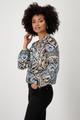 Bluse mit Ornamentmuster 38 - Schwarz Gemustert