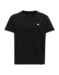 OPUS T-Shirt »Serz« mit kleiner Herz-Stickerei - Schwarz / 42