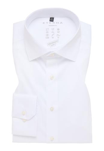 Performance Shirt Twill-Stretch Langarm 42/Langarm - 65cm MODERN FIT - Weiß