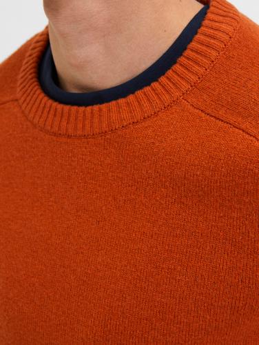 SLHNEWCOBAN LAMBS WOOL CREW NECK XXL Normal geschnitten - Bombay Brown