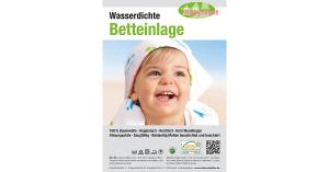 Wasserdichte Betteinlage weiß Gr. 50 x 90