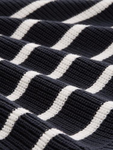 Cardigan mit V-Ausschnitt XL Regular Fit - Placed Navy White Stripe