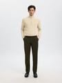 SLHDANE LS KNIT STRUCTURE HALF ZIP NOOS M Normal geschnitten - Oatmeal