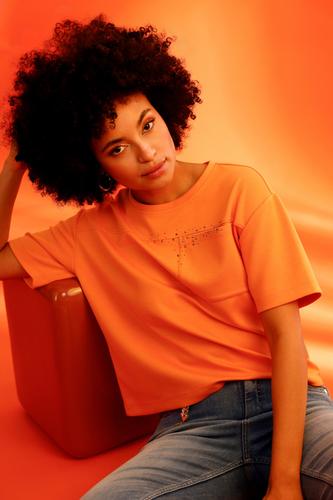 Sweatshirt mit Strasssteinen 46 - Aperitif