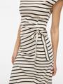 VIPOMPIA O-NECK CAP SLEEVE MIDI DRESS XS Normal geschnitten - Birch