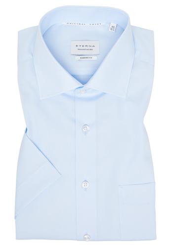 Original Shirt Popeline Kurzarm 42/Kurzarm MODERN FIT - Hellblau