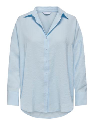 ONLZAZIMA L/S LOOSE SHIRT WVN NOOS XL Locker geschnitten - Chambray Blue