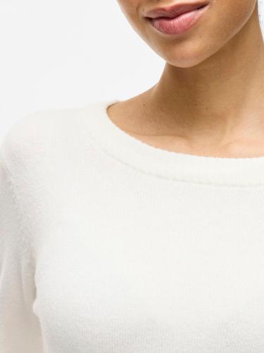 VIRIL O-NECK L/S KNIT TOP - NOOS Weiß M