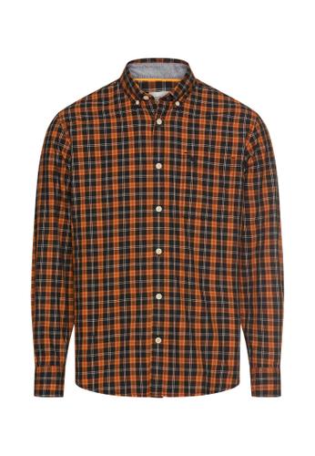 Langarm Hemd aus reiner Baumwolle 3XL Regular Fit - Cinnamon
